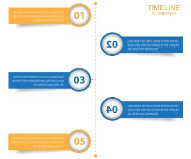 zaman çizelgesi Infographic tasarım şablonu.