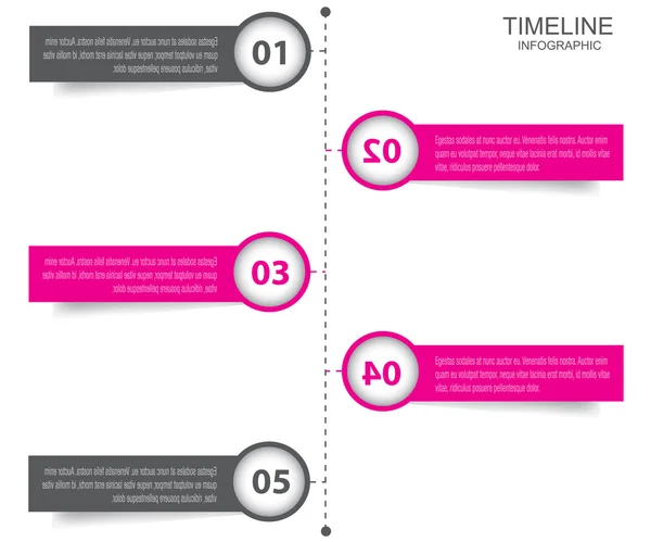 Tidslinjen infographic formgivningsmall. — Stock vektor