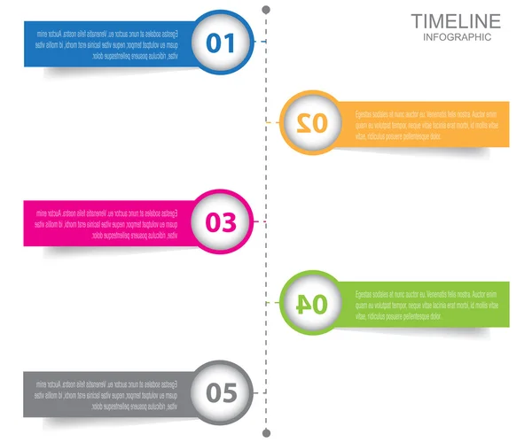 Tidslinjen infographic formgivningsmall. — Stock vektor