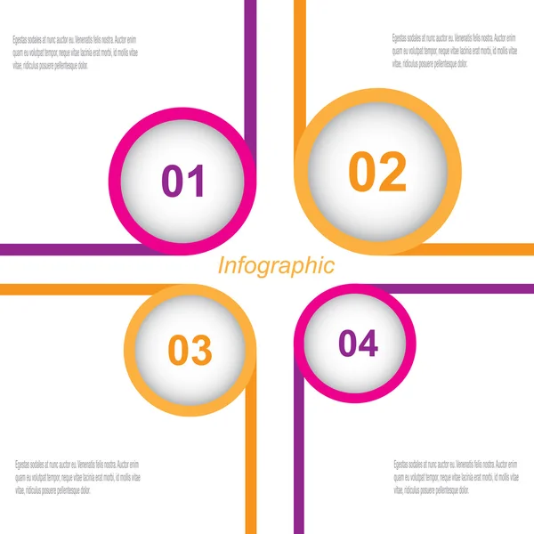 Infographic tasarım şablonu — Stok Vektör
