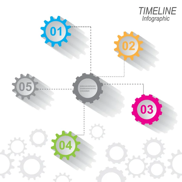 Timeline Modello di progettazione infografica . — Vettoriale Stock