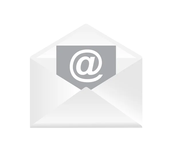 Enveloppe Email isolé sur blanc . — Image vectorielle