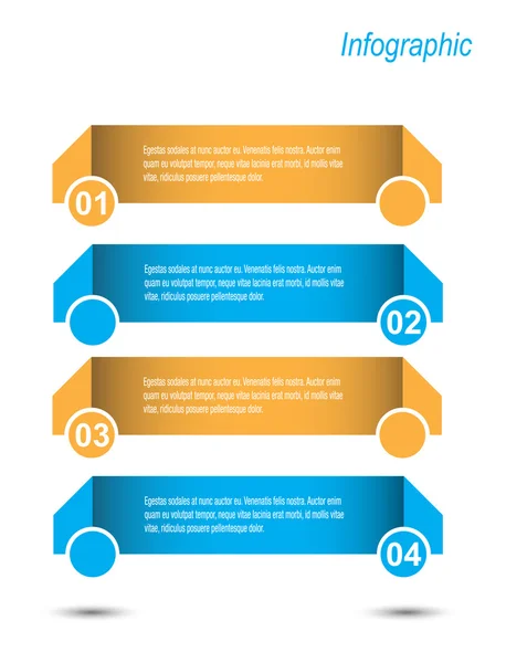 Desain templat infografis - Stok Vektor