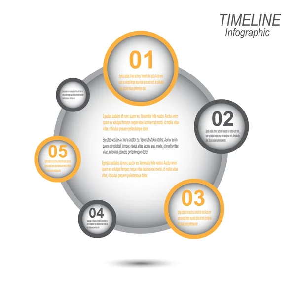 Timeline Modello di progettazione infografica . — Vettoriale Stock