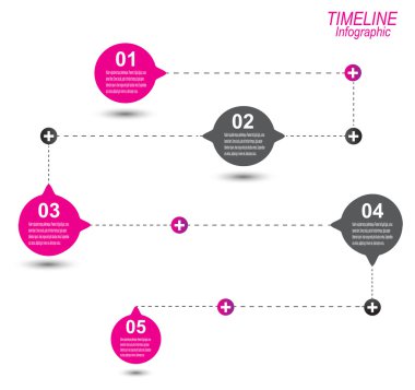 zaman çizelgesi Infographic tasarım şablonu.