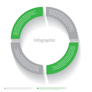 soyut kağıt infographics bir daire şeklinde