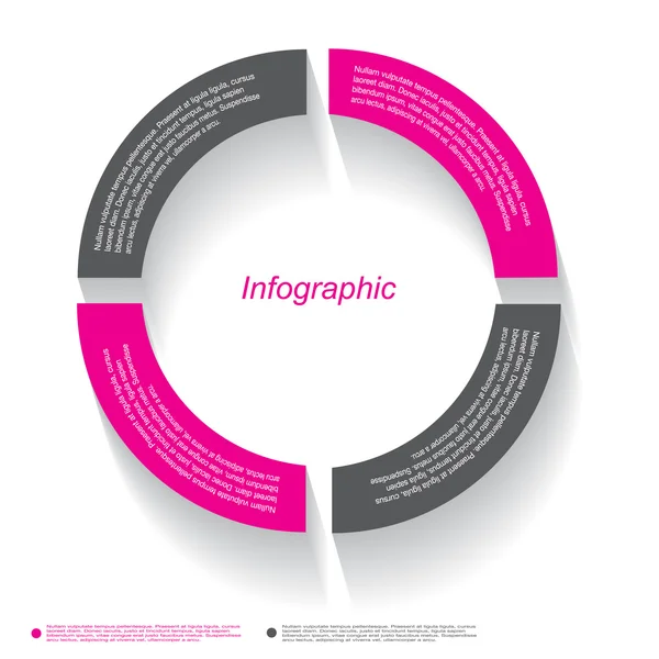 Abstrakte Papier-Infografiken in Kreisform — Stockvektor