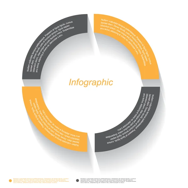 Абстрактная бумажная инфография в форме круга — стоковый вектор