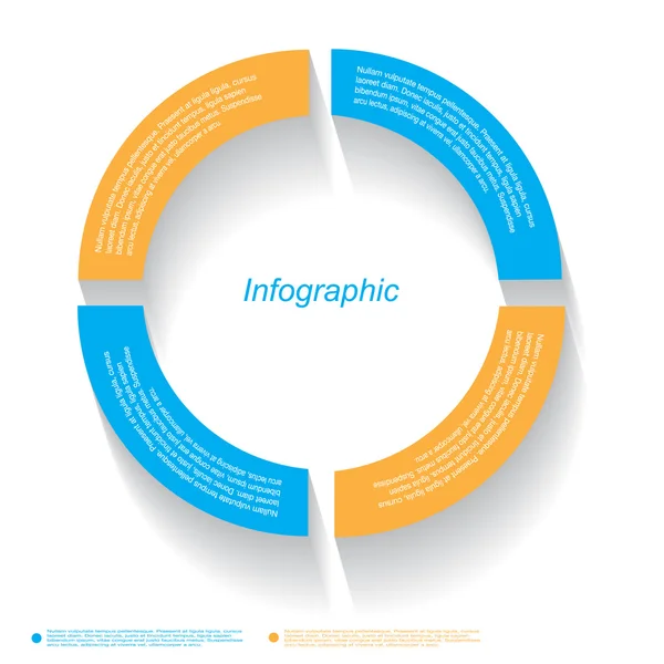 Infografías abstractas de papel en forma de círculo — Vector de stock