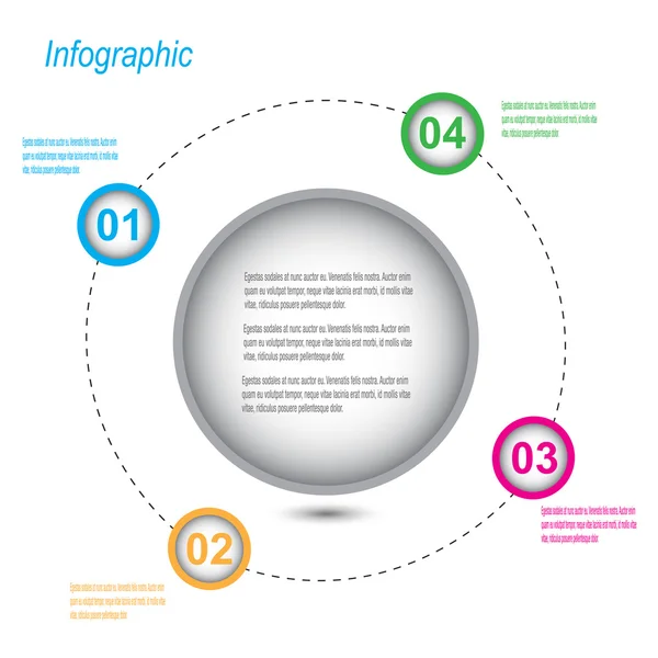 Mall för informationsgrafisk design — Stock vektor