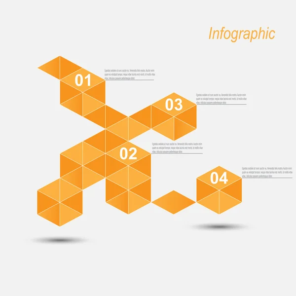 Sjabloon voor infografische vormgeving — Stockvector