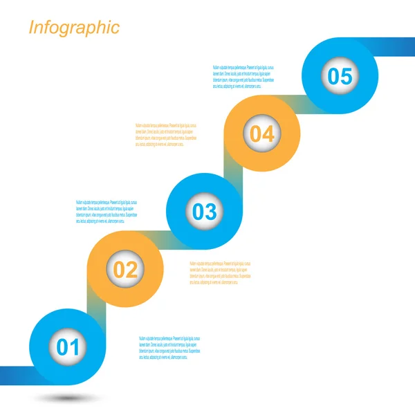 Modello di progettazione infografica — Vettoriale Stock