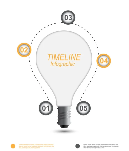 Zaman çizelgesi Infographic tasarım şablonu. — Stok Vektör
