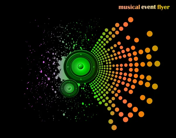 ディスコ クラブのチラシのための音楽の背景 — ストックベクタ