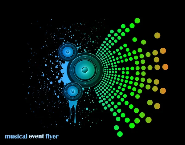 Fond musical pour Disco Club Flyers — Image vectorielle