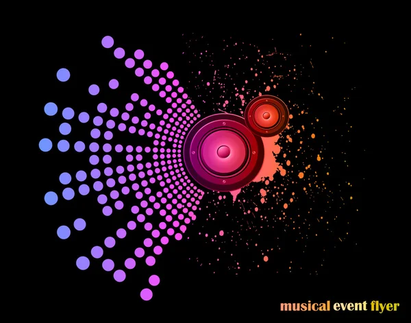 Fond musical pour Disco Club Flyers — Image vectorielle