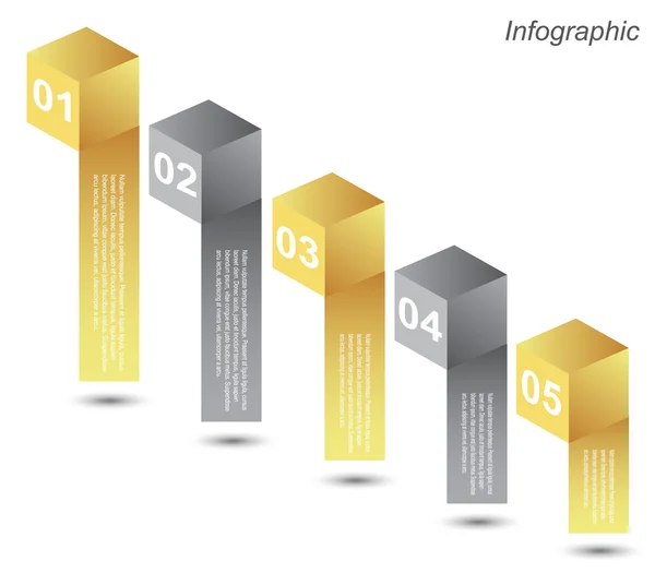 Modello di progettazione infografica — Vettoriale Stock