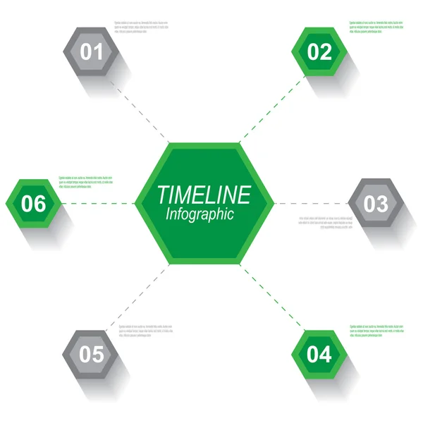 Timeline Modello di progettazione infografica . — Vettoriale Stock