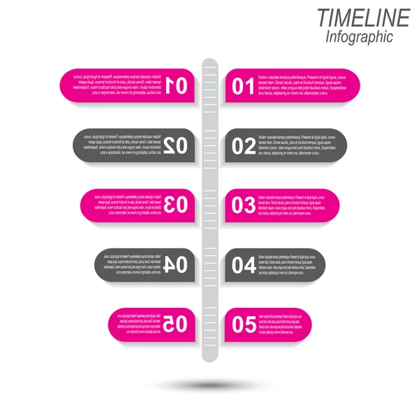 Tidslinjen infographic formgivningsmall. — Stock vektor