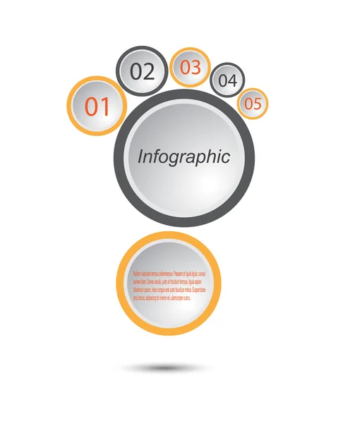 Plantilla de diseño infográfico con etiquetas de papel. Idea para mostrar, clasificar y estadísticas . — Vector de stock