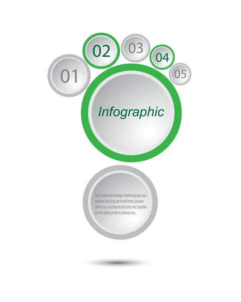 Modèle de conception infographique avec étiquettes en papier. Idée pour afficher, classer et statistiques . — Image vectorielle