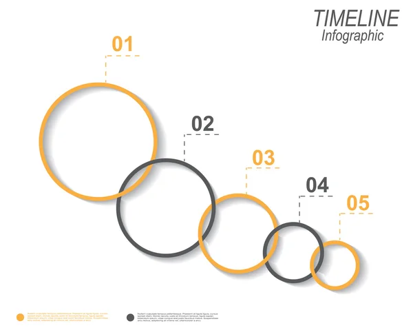 Tidslinjen infographic formgivningsmall. — Stock vektor