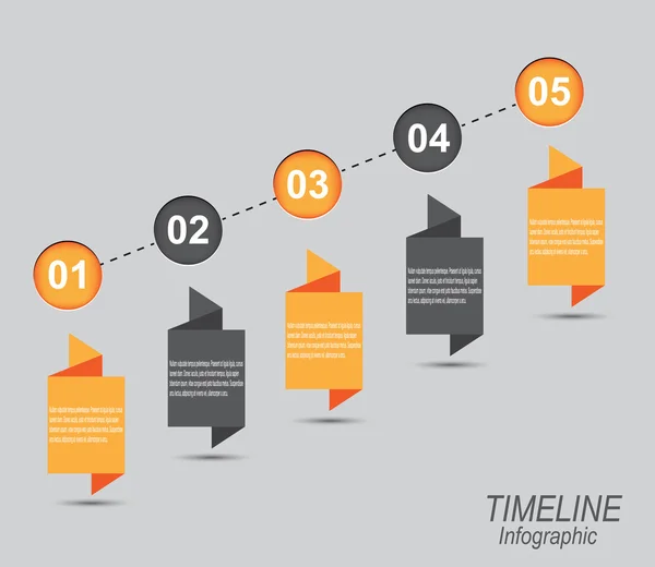 Timeline Modello di progettazione infografica . — Vettoriale Stock