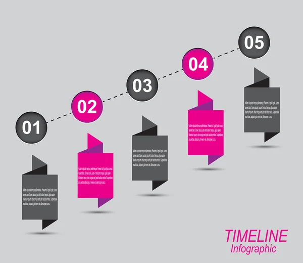 Zaman çizelgesi Infographic tasarım şablonu. — Stok Vektör