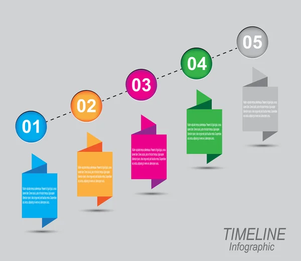 Tidslinjen infographic formgivningsmall. — Stock vektor