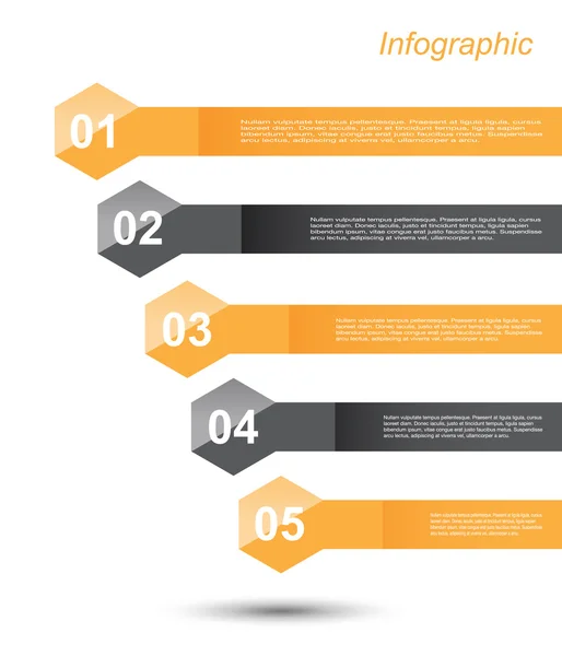 Sjabloon voor infografische vormgeving — Stockvector