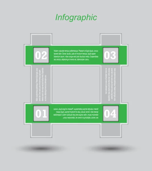 Modelo de design infográfico com etiquetas de papel. —  Vetores de Stock