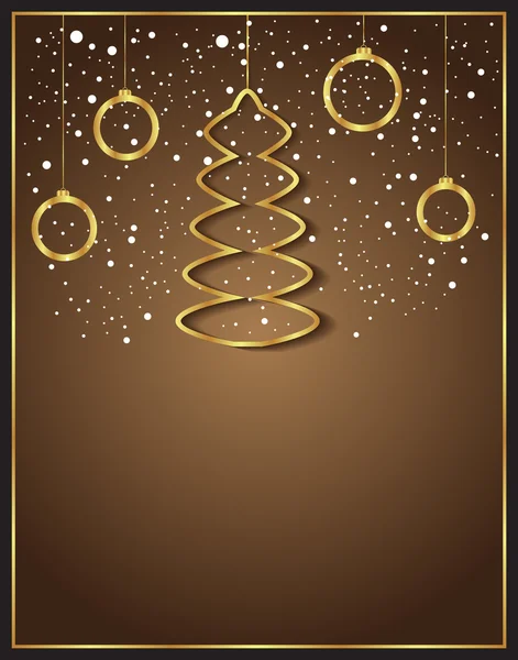Christmas background gold. — Stock Vector