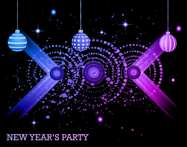 New Year's Party Rackarn design för natt klubbar evenemang. — Stock vektor