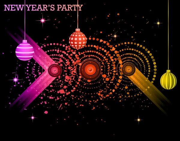 New Year's Party flayer ontwerp voor nacht clubs evenement. — Stockvector