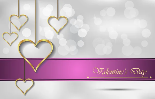 Valentine's Day card background. — Stock Vector
