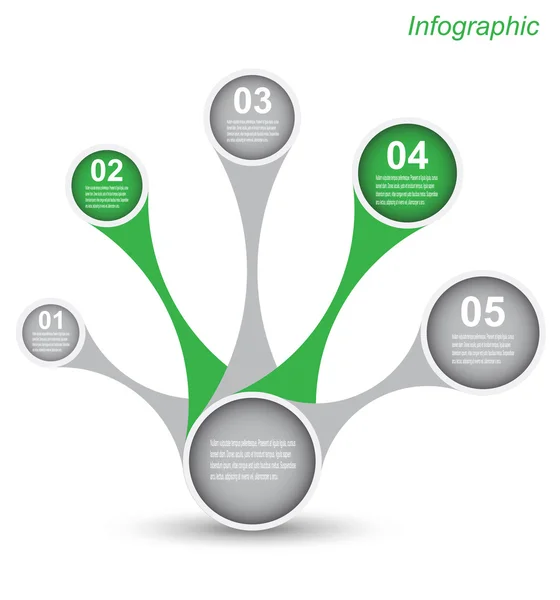 Infographic design template με ετικέτες χαρτιού. — Διανυσματικό Αρχείο