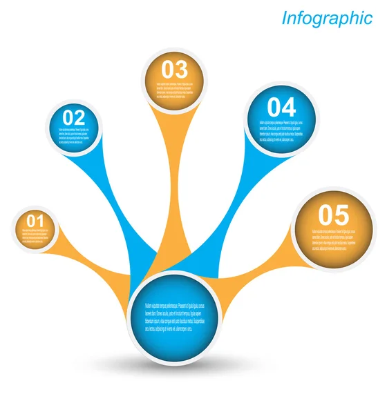 Infographic design template with paper tags. — Stock Vector