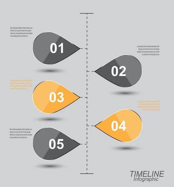 Zeitleiste Infografik-Design-Vorlage. — Stockvektor