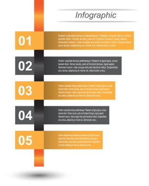 Kağıt etiketli bilgi tasarım şablonu.