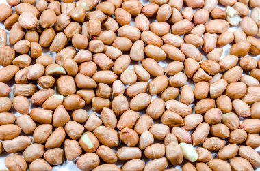 beyaz arkaplanda fıstıklar