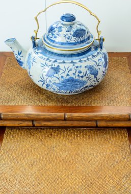 Mavi Çin çaydanlık