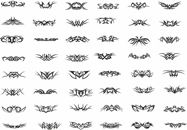 Vektorové Tetování Ornament Symbol Obrazový Prvek Těle Etnické Symboly — Stockový vektor