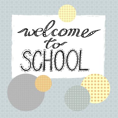 Okul düzenine kusursuz bir hoş geldin. Mektup. Yaratıcı şirin vektör