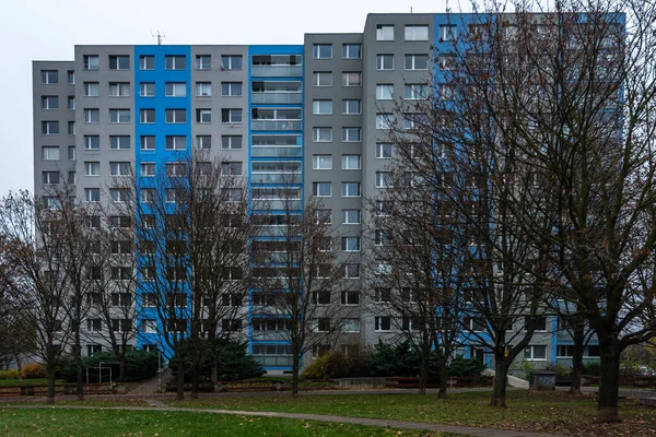 Prag Tschechien 2020 Paneele Oder Gebäude Die Während Des Kommunistischen — Stockfoto