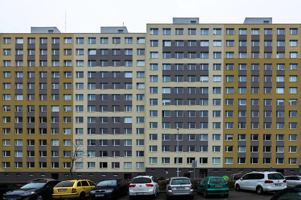 Prag Tschechien 2020 Paneele Oder Gebäude Die Während Des Kommunistischen — Stockfoto