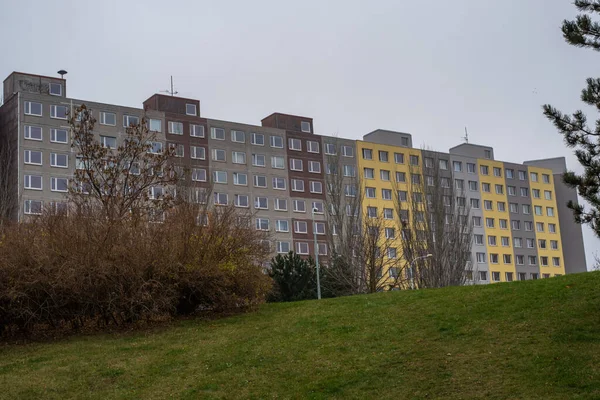 Prag Tschechien 2020 Paneele Oder Gebäude Die Während Des Kommunistischen — Stockfoto