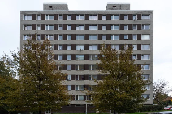 Prag Tschechien 2020 Paneele Oder Gebäude Die Während Des Kommunistischen — Stockfoto