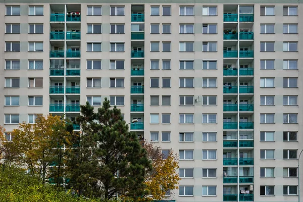 Prag Tschechien 2020 Paneele Oder Gebäude Die Während Des Kommunistischen — Stockfoto