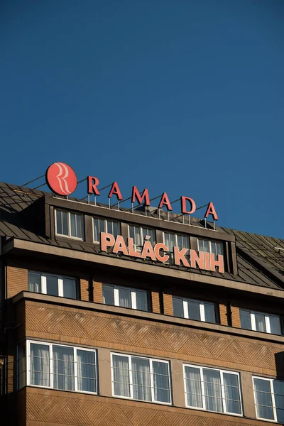 Praga Czechy 2020 Ramada Hotel Jeden Kultowych Hoteli Pradze Prestiżowym — Zdjęcie stockowe