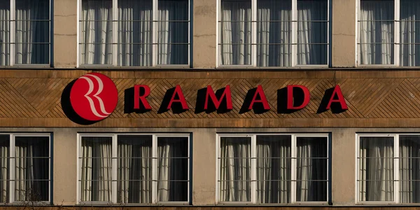 Praga Czechy 2020 Ramada Hotel Jeden Kultowych Hoteli Pradze Prestiżowym — Zdjęcie stockowe